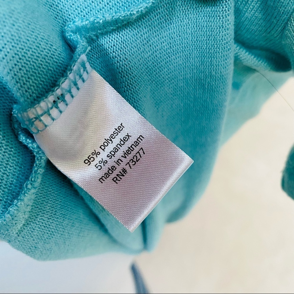Sonoma V Neck Light Teal Tee - Picture 5 of 9